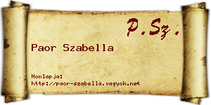 Paor Szabella névjegykártya